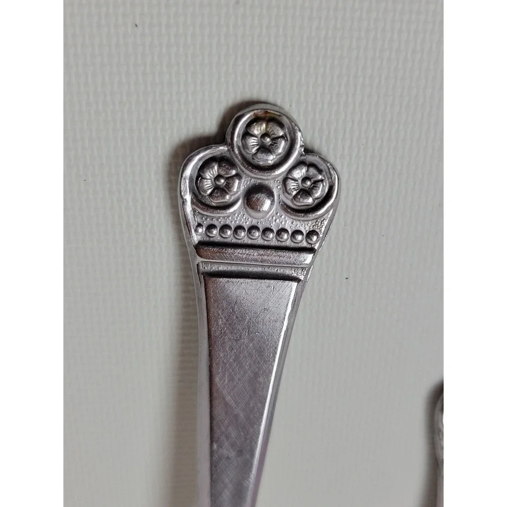National Stainless Costa Mesa Teaspoons Set of 4 Japan Floral Scroll Vintage